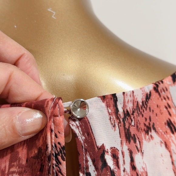 Jennifer Lopez Women's Abstract-print 3/4 Sleeve Layered Blouse Size S - Picture 6 of 7